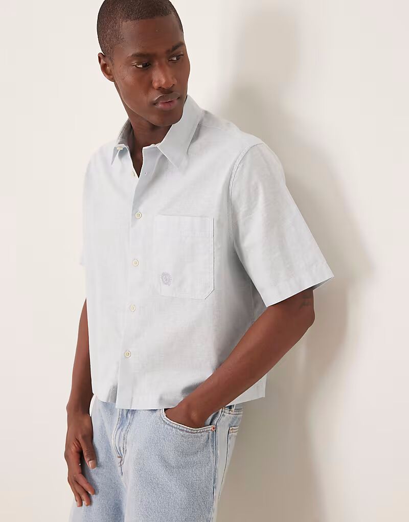 Рубашка свободного кроя из льняной смеси ASOS DESIGN синего цвета с вышивкой в тон на груди
Рубашка свободного кроя из льняной смеси ASOS DESIGN синего цвета с вышивкой в тон на груди