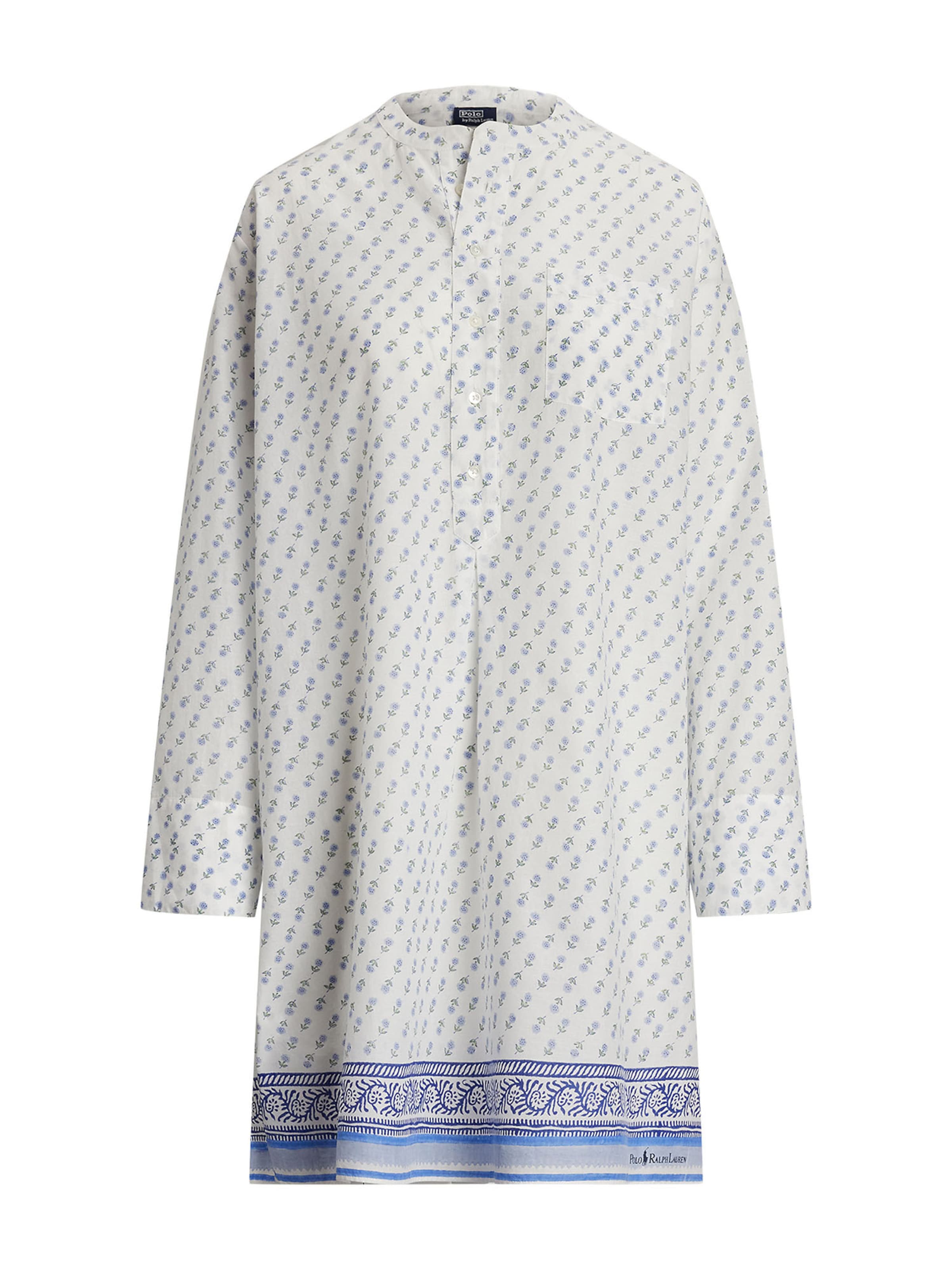 Polo Ralph Lauren Ночная рубашка 'Breezy Blockprint' в светло-голубом и бежевом цвете
Polo Ralph Lauren Ночная рубашка 'Breezy Blockprint' в светло-голубом и бежевом цвете