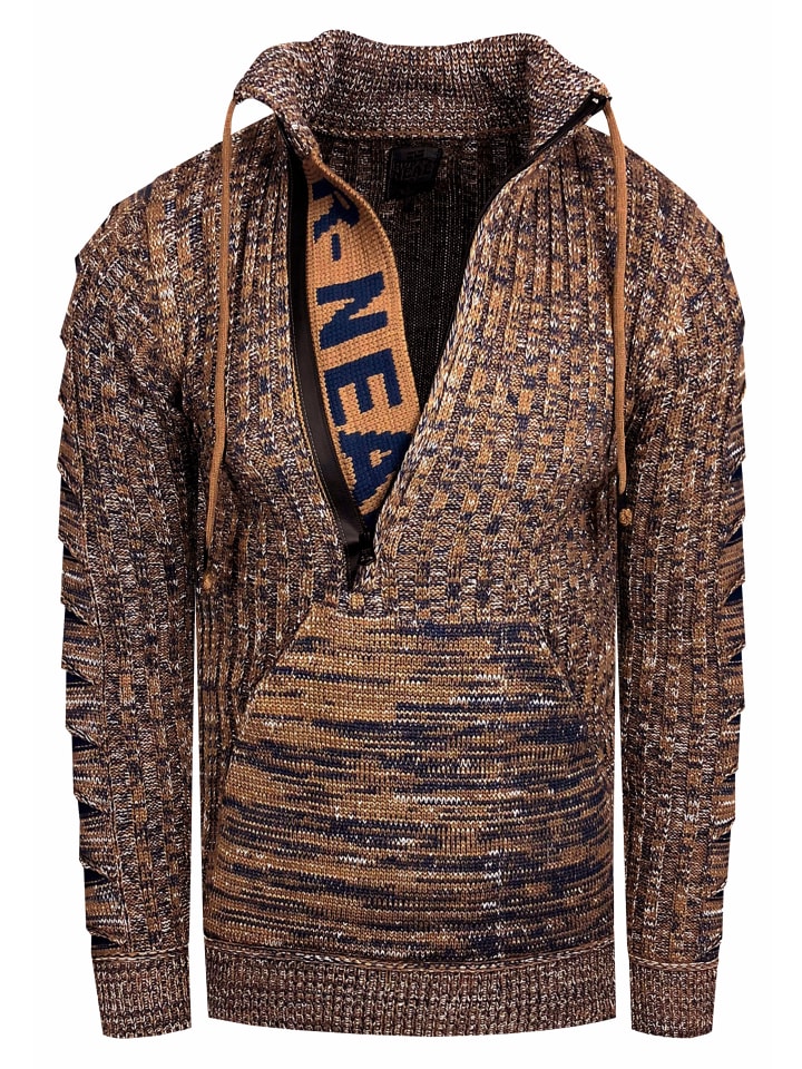 Коричневый свитер крупной вязки с воротником-стойкой и застежкой-молнией на 1/2 дюйма Rusty Neal
Коричневый свитер крупной вязки с воротником-стойкой и застежкой-молнией на 1/2 дюйма Rusty Neal