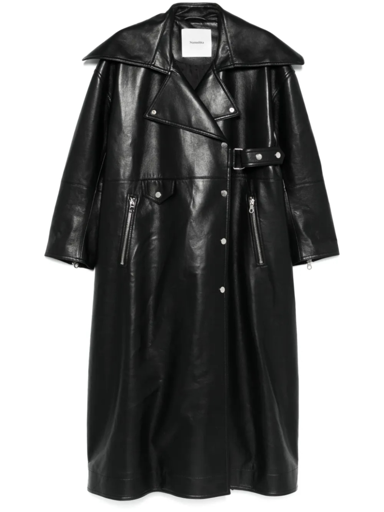 Nanushka тренч из искусственной кожи, черный
Nanushka тренч из искусственной кожи, черный