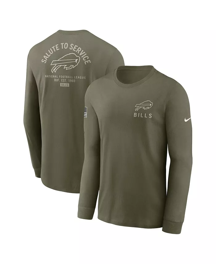 Мужская оливковая футболка Buffalo Bills 2025 Salute to Service с длинными рукавами Nike
Мужская оливковая футболка Buffalo Bills 2025 Salute to Service с длинными рукавами Nike