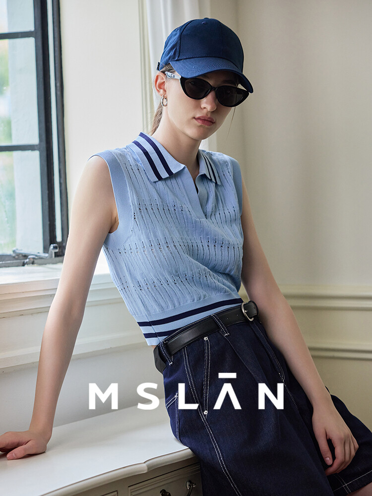 Топ женский Mslan дышащий с воротником-поло, синий
Топ женский Mslan дышащий с воротником-поло, синий