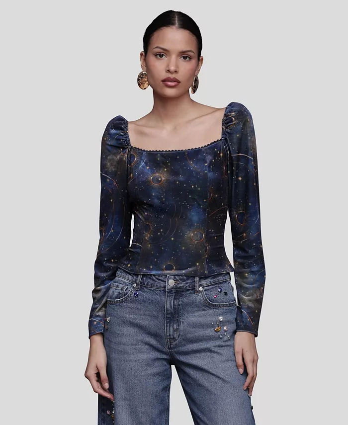 Женская бархатная блузка с длинными рукавами Avec Les Filles, синий
Женская бархатная блузка с длинными рукавами Avec Les Filles, синий