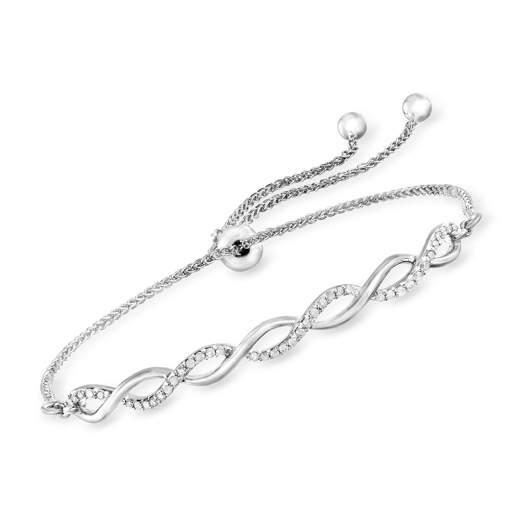 Браслет Ross-Simons Diamond Twist Bolo из стерлингового серебра Ross-Simons, белый
Браслет Ross-Simons Diamond Twist Bolo из стерлингового серебра Ross-Simons, белый