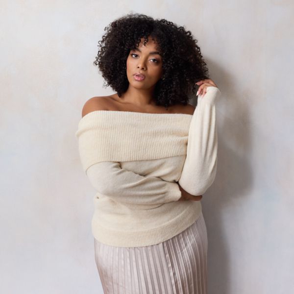 Свитер больших размеров с открытыми плечами Lc Lauren Conrad, белый
Свитер больших размеров с открытыми плечами Lc Lauren Conrad, белый