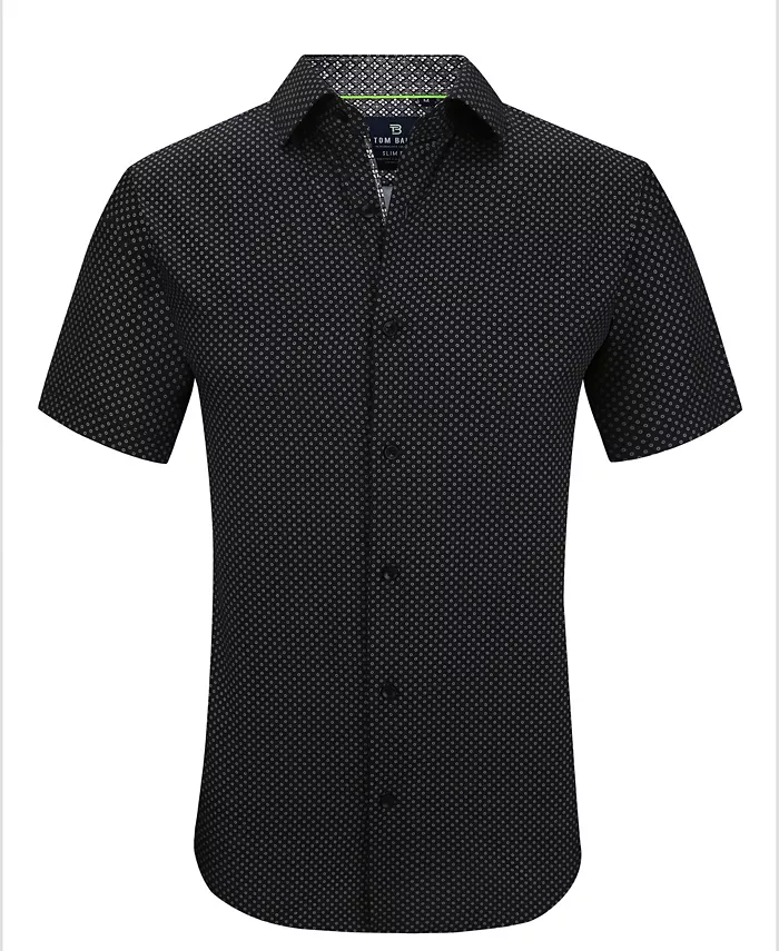 Мужская облегающая рубашка с коротким рукавом и пуговицами, из эластичной ткани для комфорта Tom Baine, мультиколор
Мужская облегающая рубашка с коротким рукавом и пуговицами, из эластичной ткани для комфорта Tom Baine, мультиколор