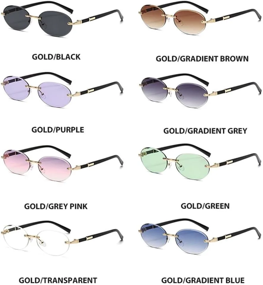 Женские солнцезащитные очки овальные без оправы, линзы прозрачные градиент «океан», UV400. Мужские спортивные очки для бега и велосипеда LXLHWN, Blue Gradient
Женские солнцезащитные очки овальные без оправы, линзы прозрачные градиент «океан», UV400. Мужские спортивные очки для бега и велосипеда LXLHWN, Blue Gradient