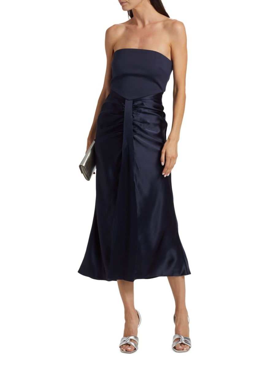 Платье-миди Wayfaring Mix Media без бретелек Staud, темно-синий
Платье-миди Wayfaring Mix Media без бретелек Staud, темно-синий
