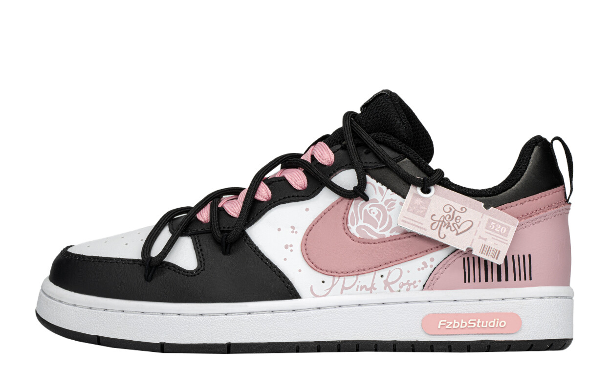 Обувь для скейтбординга Court Borough для детей, начальная школа Nike, белый/черный/розовый 
Обувь для скейтбординга Court Borough для детей, начальная школа Nike, белый/черный/розовый