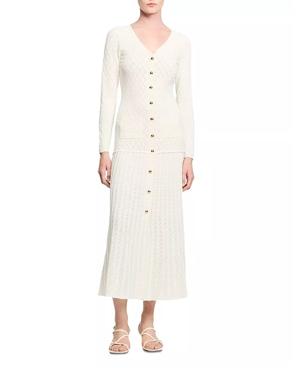 Длинное платье с длинными рукавами Sandro, белый
Длинное платье с длинными рукавами Sandro, белый