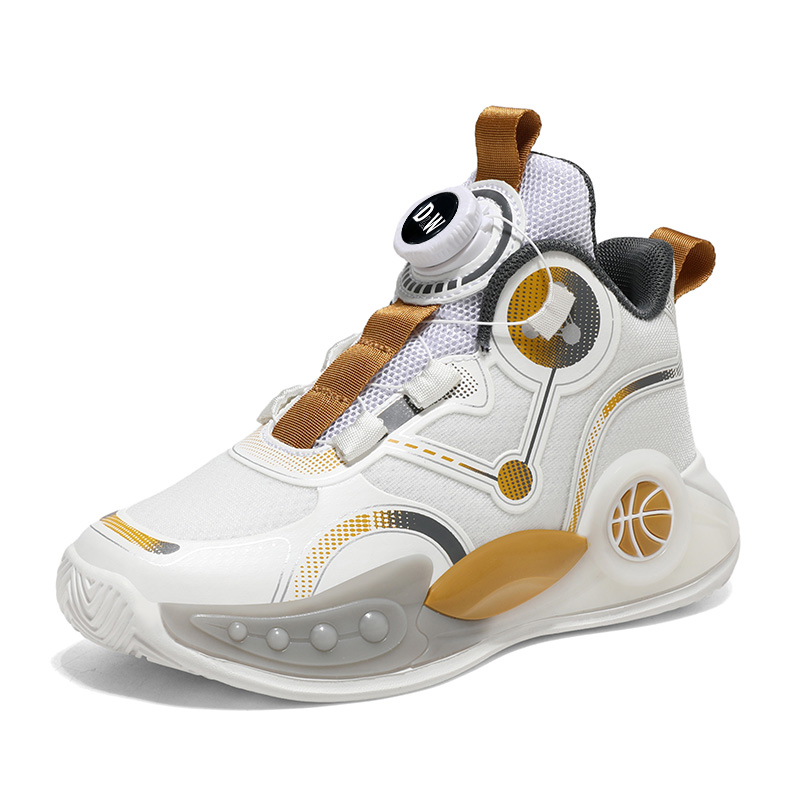 Баскетбольные кроссовки средней высоты с амортизацией ударов и износостойкостью для детей D&W, белый/золотой
Баскетбольные кроссовки средней высоты с амортизацией ударов и износостойкостью для детей D&W, белый/золотой