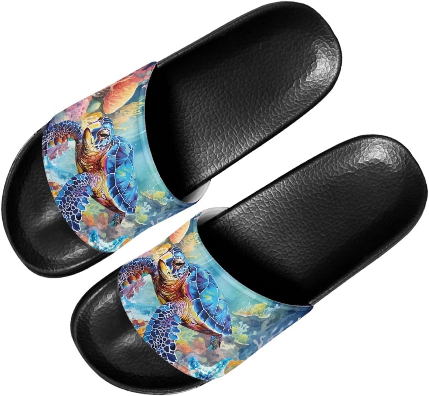 Женские мягкие нескользящие сандалии Forchrinse, плоские шлепанцы для пляжа, бассейна, душа и дома, Underwater Sea Turtle
Женские мягкие нескользящие сандалии Forchrinse, плоские шлепанцы для пляжа, бассейна, душа и дома, Underwater Sea Turtle