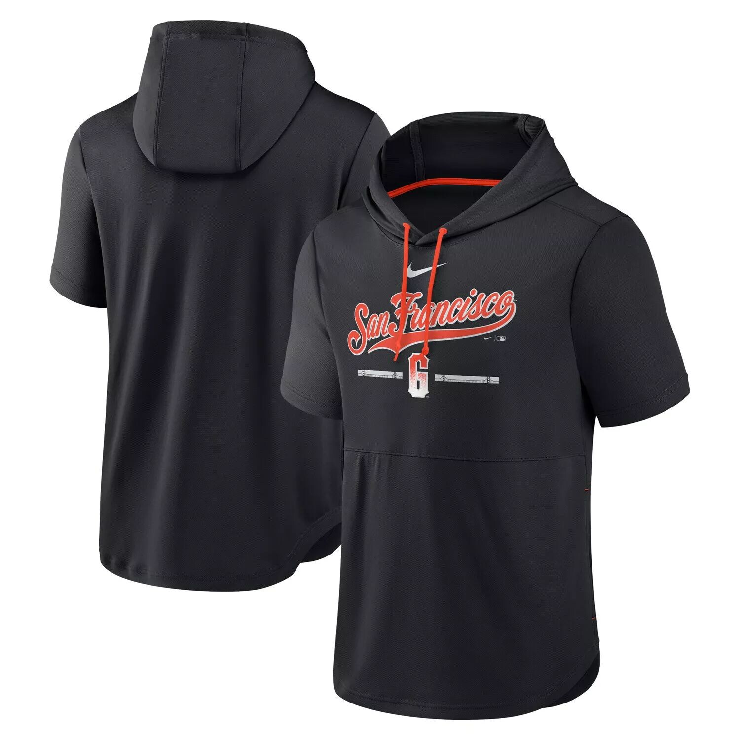 Мужской черный пуловер с капюшоном San Francisco Giants City Connect с короткими рукавами Nike
Мужской черный пуловер с капюшоном San Francisco Giants City Connect с короткими рукавами Nike