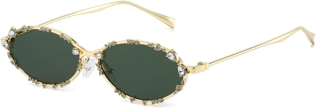 Ретро овальные панк-солнцезащитные очки с бриллиантами для женщин, модные серебристые очки с защитой от УФ-излучения для мужчин. Модные солнцезащитные очки UUPTTPL, Gold Green
Ретро овальные панк-солнцезащитные очки с бриллиантами для женщин, модные серебристые очки с защитой от УФ-излучения для мужчин. Модные солнцезащитные очки UUPTTPL, Gold Green