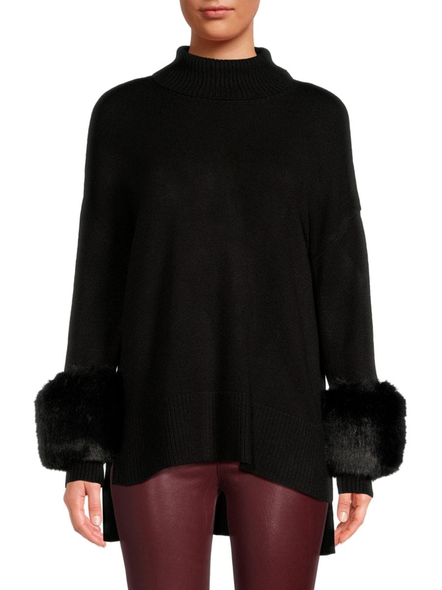 Водолазка с отделкой из искусственного меха Saks Fifth Avenue, черный
Водолазка с отделкой из искусственного меха Saks Fifth Avenue, черный