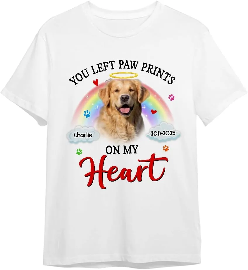 Персонализированная футболка в память о потере собаки или кошки с принтом "Ты оставил следы лапок в моем сердце"
Персонализированная футболка в память о потере собаки или кошки с принтом "Ты оставил следы лапок в моем сердце"