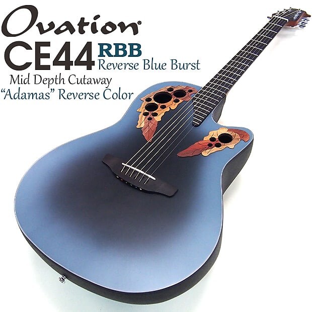 Акустическая гитара Ovation CE44-RBB Celebrity Elite Mid-Depth Lyrachord Body Solid Spruce Top Nato Neck 6-String Acoustic-Electric Guitar