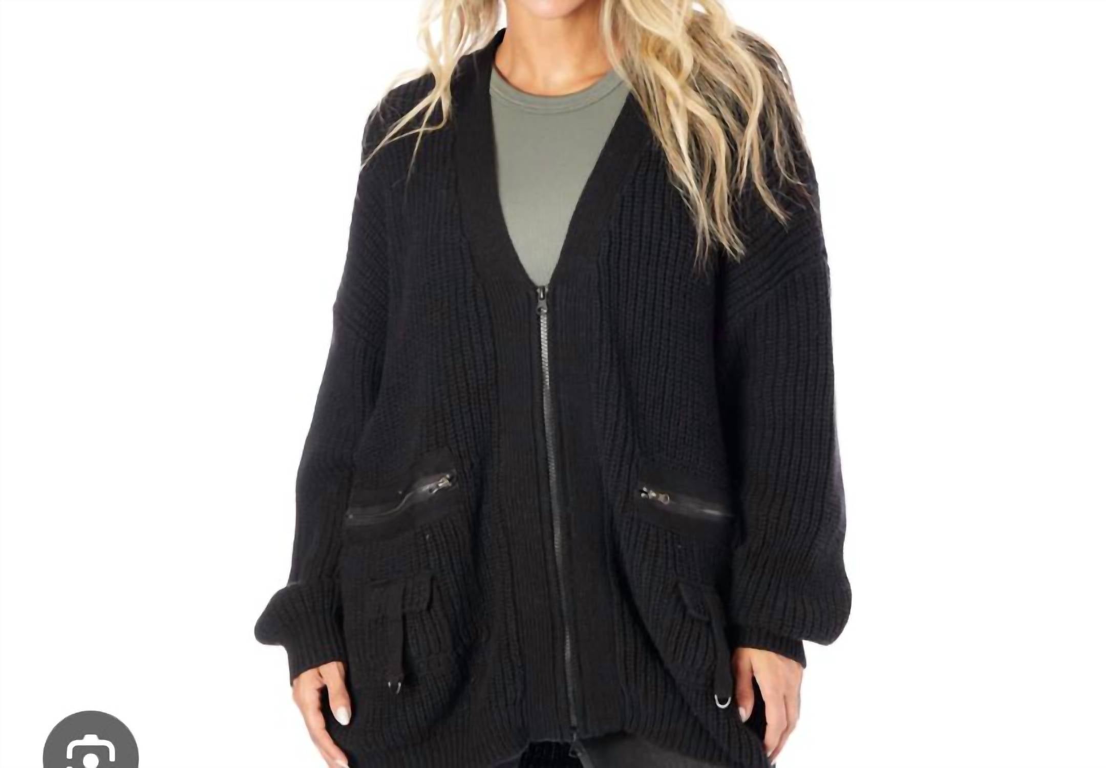 Кардиган на молнии черного цвета Vintage Havana
Кардиган на молнии черного цвета Vintage Havana