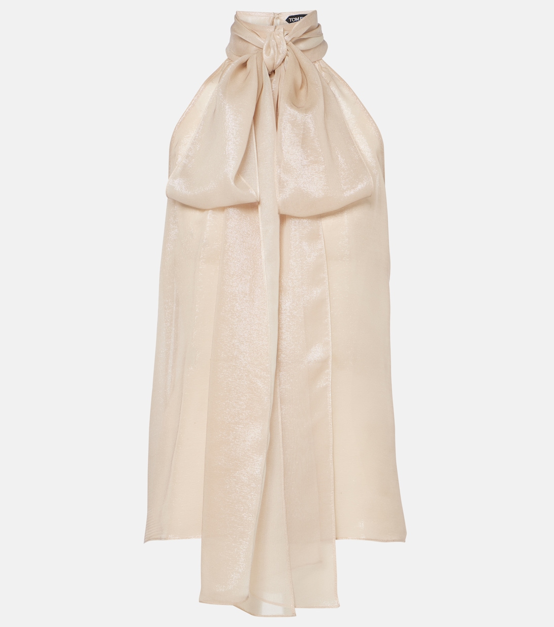 Блузка из смесового шелка с завязкой на вороте Tom Ford, Blush
Блузка из смесового шелка с завязкой на вороте Tom Ford, Blush