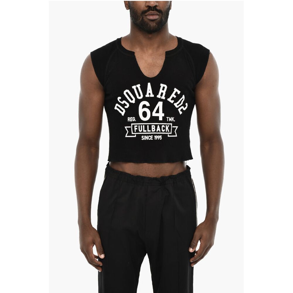 Укороченная футболка с контрастным принтом логотипа Dsquared2, Black and White
Укороченная футболка с контрастным принтом логотипа Dsquared2, Black and White