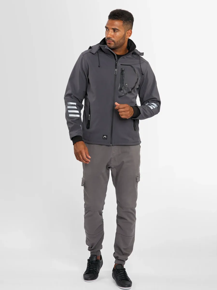 Куртка из софтшелла Arctic Seven "ASColori", уличная куртка со съемным капюшоном, цвет Grau - Schwarz
Куртка из софтшелла Arctic Seven "ASColori", уличная куртка со съемным капюшоном, цвет Grau - Schwarz