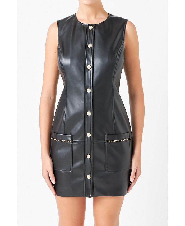 Женское платье-цепочка из искусственной кожи endless rose, черный
Женское платье-цепочка из искусственной кожи endless rose, черный