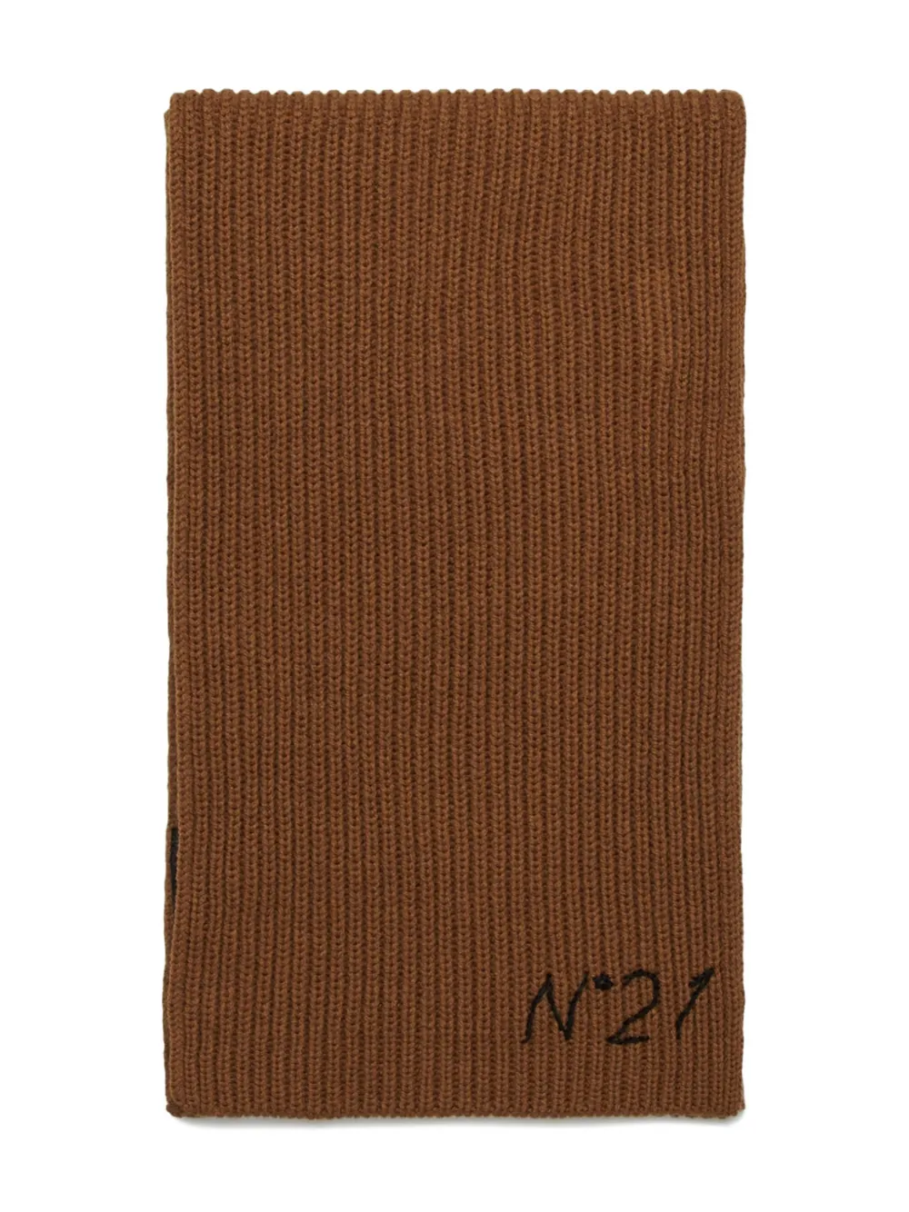 Шарф с вышитым логотипом Nº21 Kids, коричневый 
Шарф с вышитым логотипом Nº21 Kids, коричневый