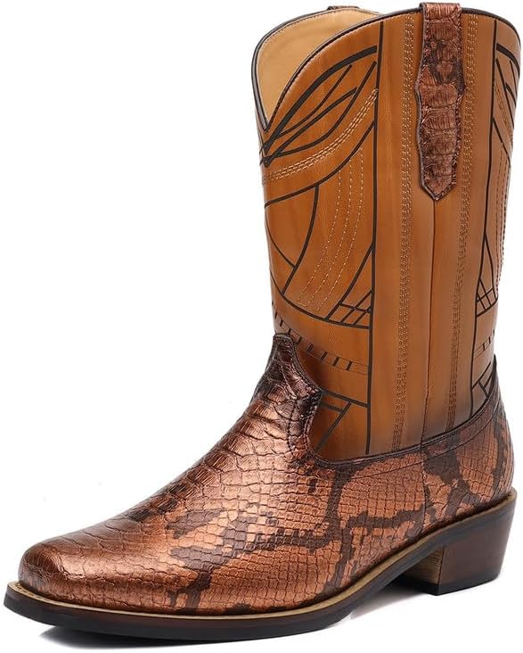 XBTEVUDAK Мужские сапоги с принтом змеи, мужские ковбойские сапоги, мужские ретро-западные сапоги, ковбойский стиль, средние западные ковбойские сапоги, коричневый
XBTEVUDAK Мужские сапоги с принтом змеи, мужские ковбойские сапоги, мужские ретро-западные сапоги, ковбойский стиль, средние западные ковбойские сапоги, коричневый