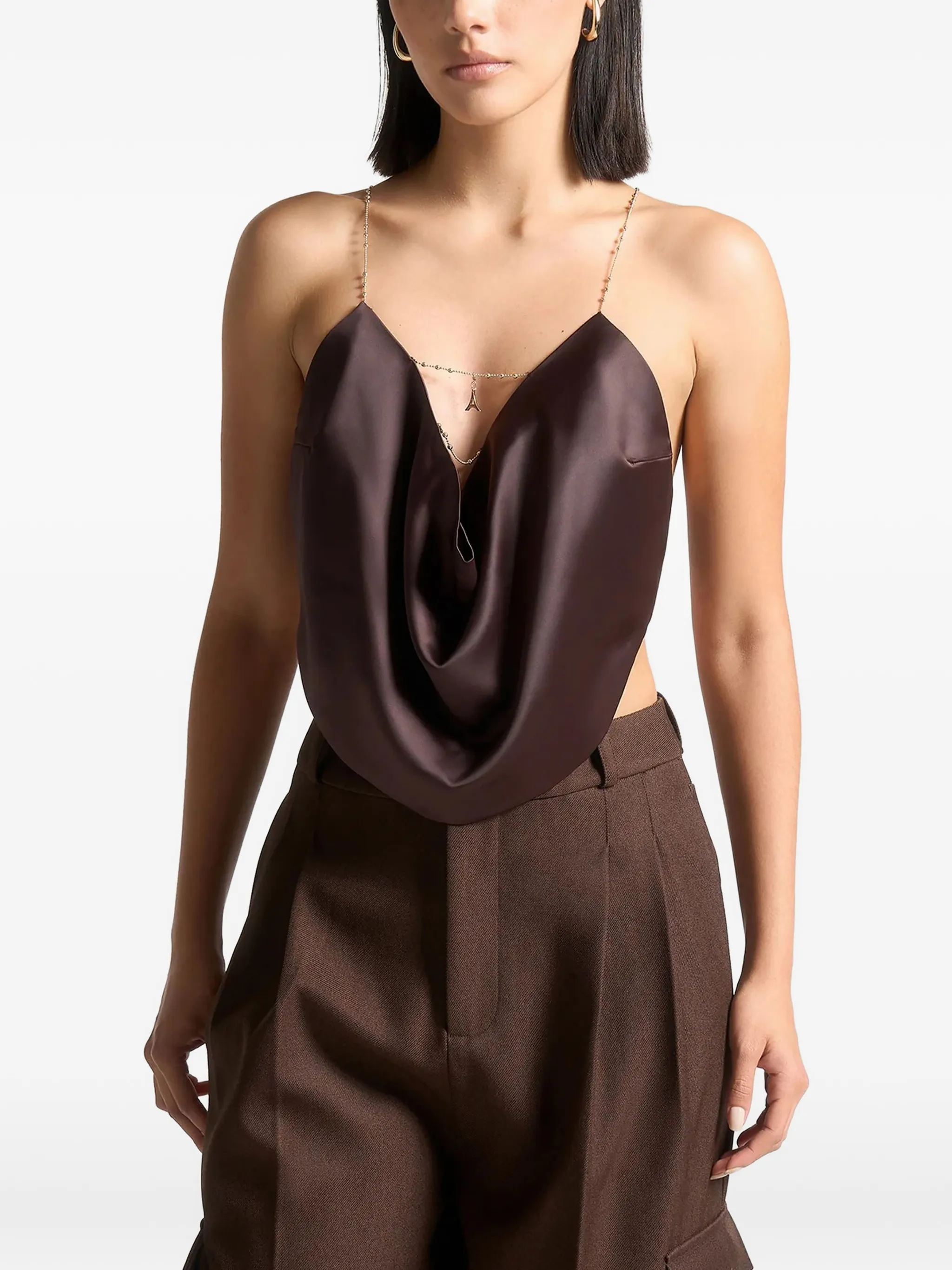 Топ-цепочка с капюшоном и горловиной Manière De Voir, коричневый
Топ-цепочка с капюшоном и горловиной Manière De Voir, коричневый