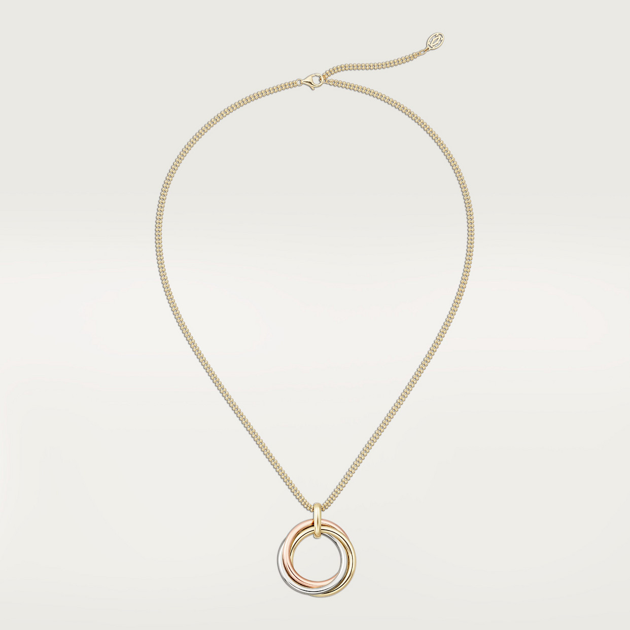 Ожерелье Cartier Pendentif Trinity, большая модель, белое золото 
Ожерелье Cartier Pendentif Trinity, большая модель, белое золото