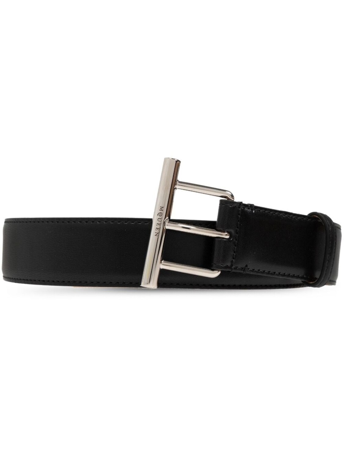 Alexander McQueen кожаный ремень Cross Bar, черный 
Alexander McQueen кожаный ремень Cross Bar, черный