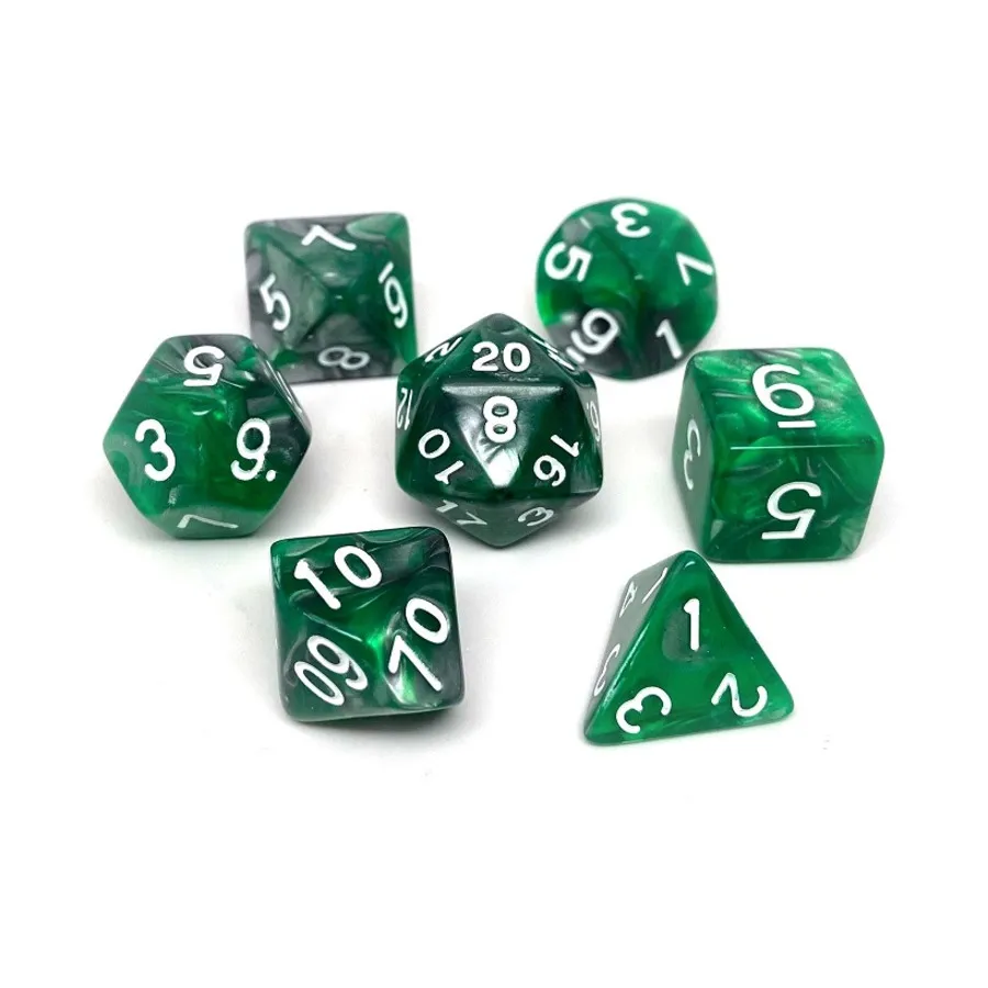Зеленые волны с белым (7), Dice - 7 Piece Poly Sets - Assorted (Easy Roller Dice)
Зеленые волны с белым (7), Dice - 7 Piece Poly Sets - Assorted (Easy Roller Dice)