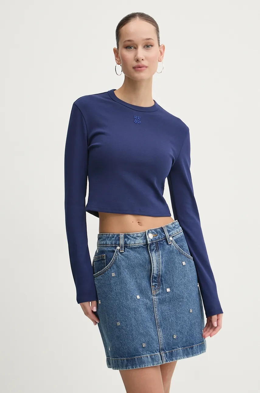 Рубашка с длинным рукавом HUGO, темно-синий
Рубашка с длинным рукавом HUGO, темно-синий