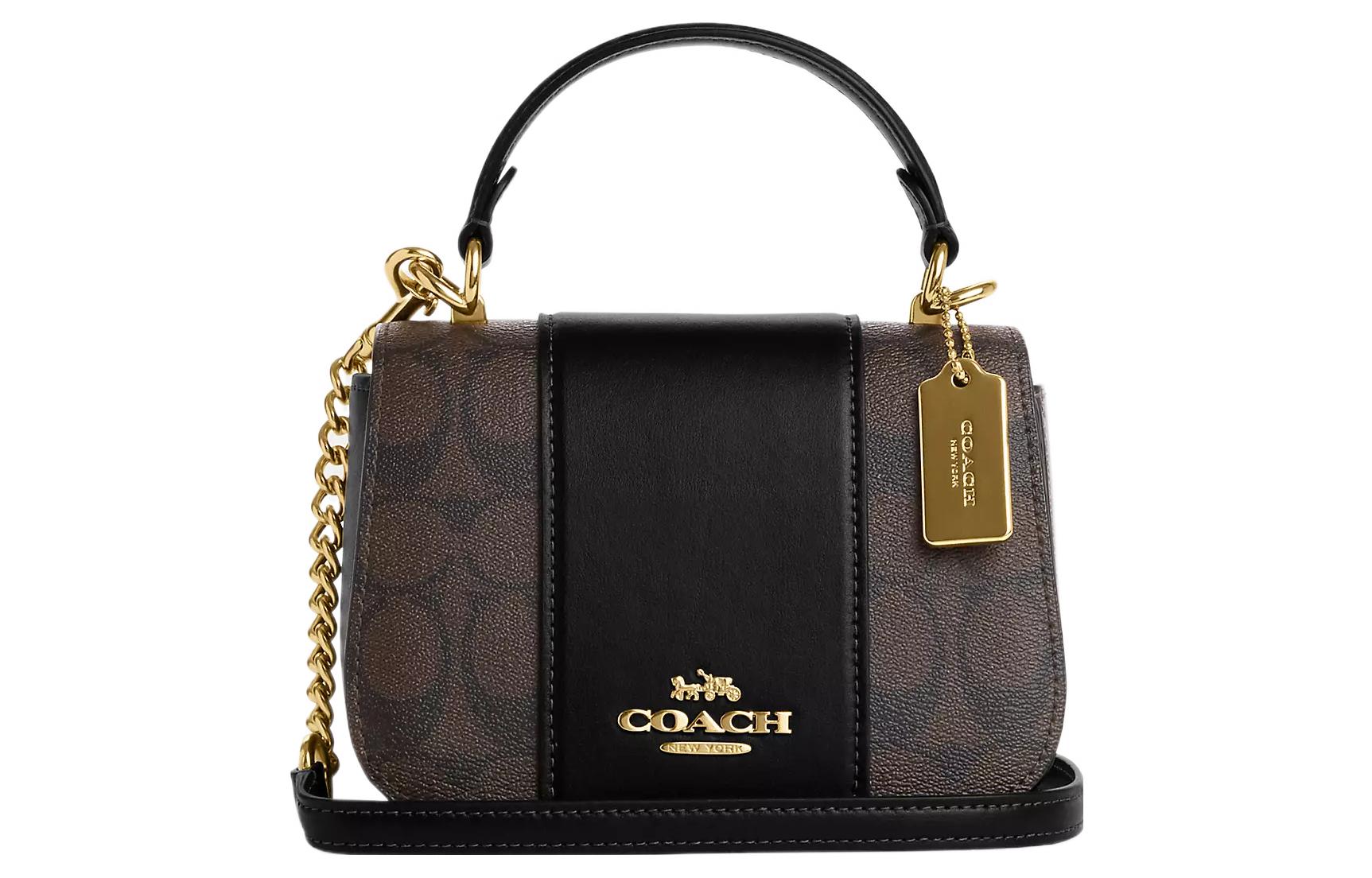 Кожаная седельная сумка Lysa, ручная кладь, плечевая сумка, кросс-боди Трампетс для женщин черно-коричневая COACH
Кожаная седельная сумка Lysa, ручная кладь, плечевая сумка, кросс-боди Трампетс для женщин черно-коричневая COACH