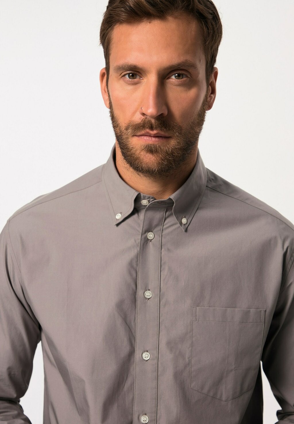 Рубашка AWARE LONG-SLEEVED BUTTON-DOWN COLLAR JP1880, серый 
Рубашка AWARE LONG-SLEEVED BUTTON-DOWN COLLAR JP1880, серый