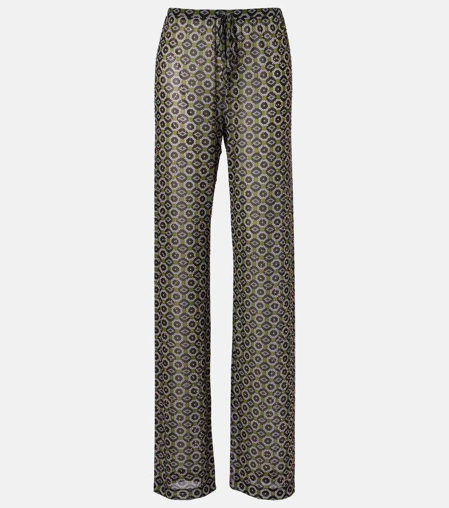 Шифоновые брюки с принтом и декором Dries Van Noten, Green
Шифоновые брюки с принтом и декором Dries Van Noten, Green
