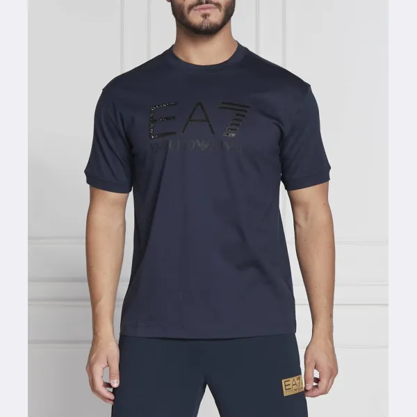 Футболка стандартного кроя Ea7, синий 
Футболка стандартного кроя Ea7, синий