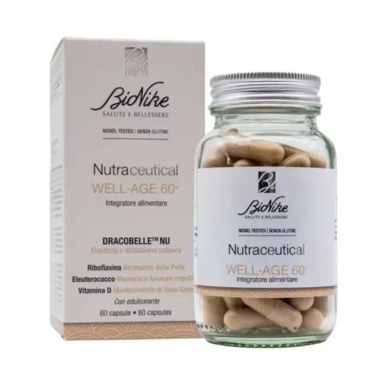 Bionike Nutraceutical Well-Age 60+ 60 растительных капсул, добавка для зрелой кожи
Bionike Nutraceutical Well-Age 60+ 60 растительных капсул, добавка для зрелой кожи