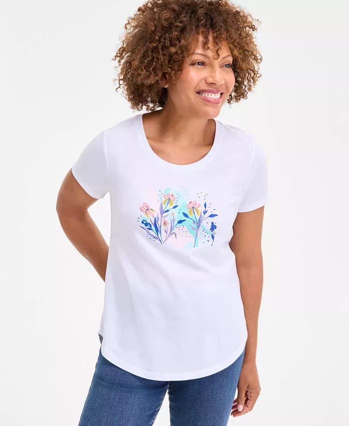 Женская футболка с принтом, короткий рукав, круглый вырез Style & Co, белый
Женская футболка с принтом, короткий рукав, круглый вырез Style & Co, белый