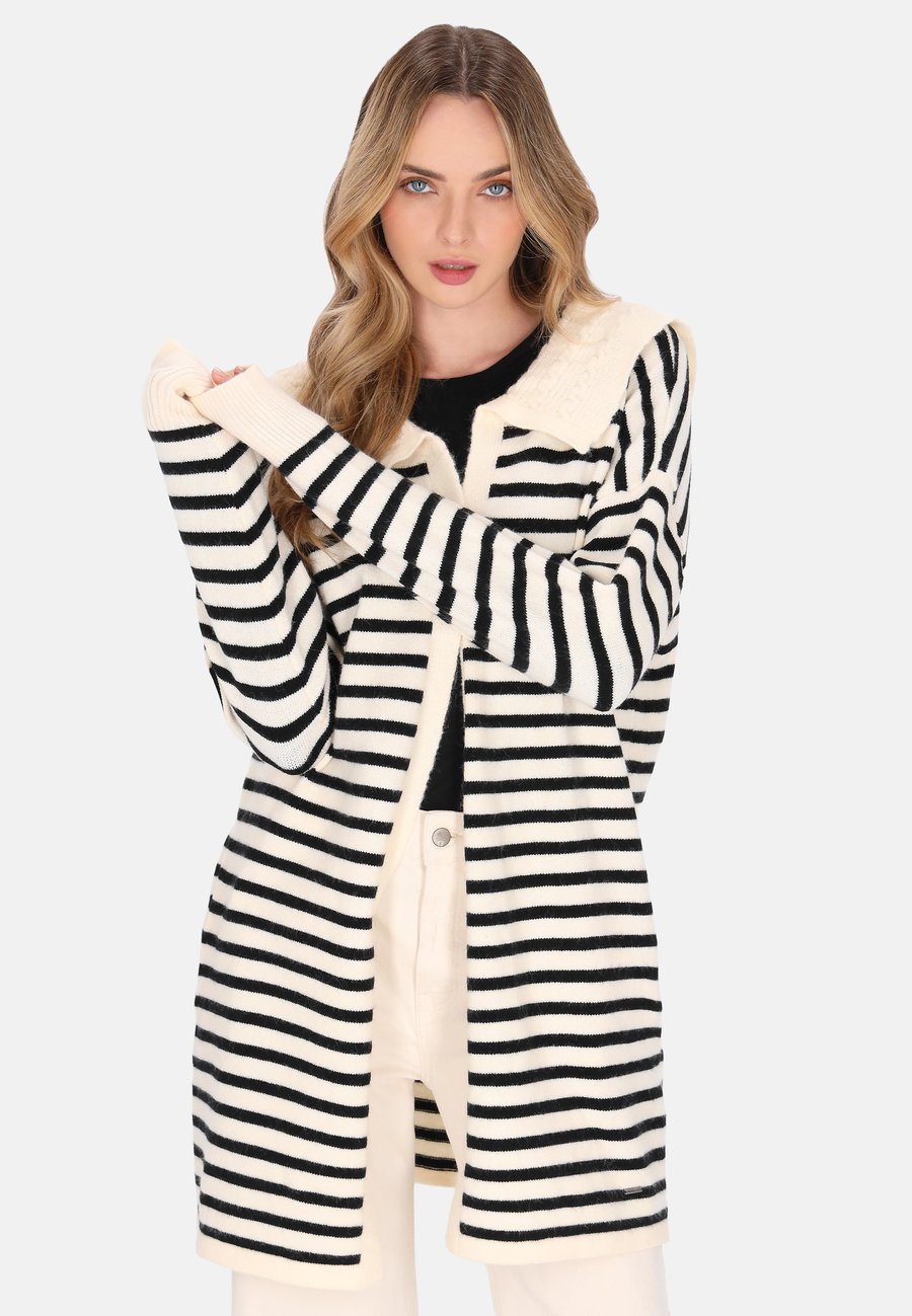 Кардиган DreiMaster Cardigan, Offwhite Black/Off-White
Кардиган DreiMaster Cardigan, Offwhite Black/Off-White