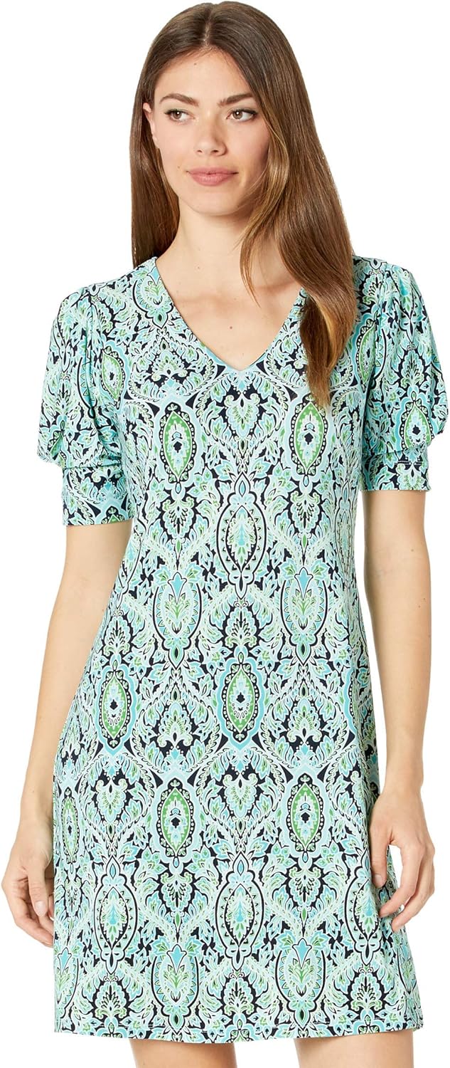 Женское трикотажное платье с короткими рукавами Tommy Hilfiger, Aqua Sky Multi
Женское трикотажное платье с короткими рукавами Tommy Hilfiger, Aqua Sky Multi