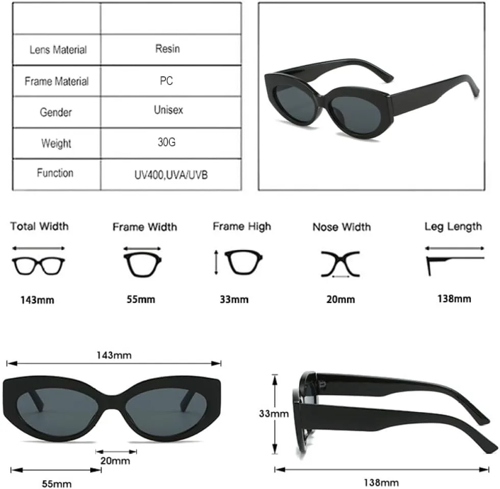 Солнцезащитные очки LVTFCO Retro Cat Eye Jelly Color для женщин, модные очки с овальными линзами, защита от УФ-излучения UV400 для мужчин, Leopard Tea Gradient
Солнцезащитные очки LVTFCO Retro Cat Eye Jelly Color для женщин, модные очки с овальными линзами, защита от УФ-излучения UV400 для мужчин, Leopard Tea Gradient