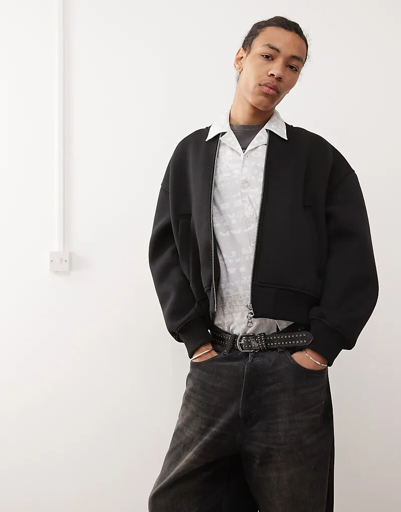 Куртка-бомбер Sammy свободного покроя черного цвета Weekday, Черный, Куртка-бомбер Sammy свободного покроя черного цвета Weekday 
Куртка-бомбер Sammy свободного покроя черного цвета Weekday, Черный, Куртка-бомбер Sammy свободного покроя черного цвета Weekday