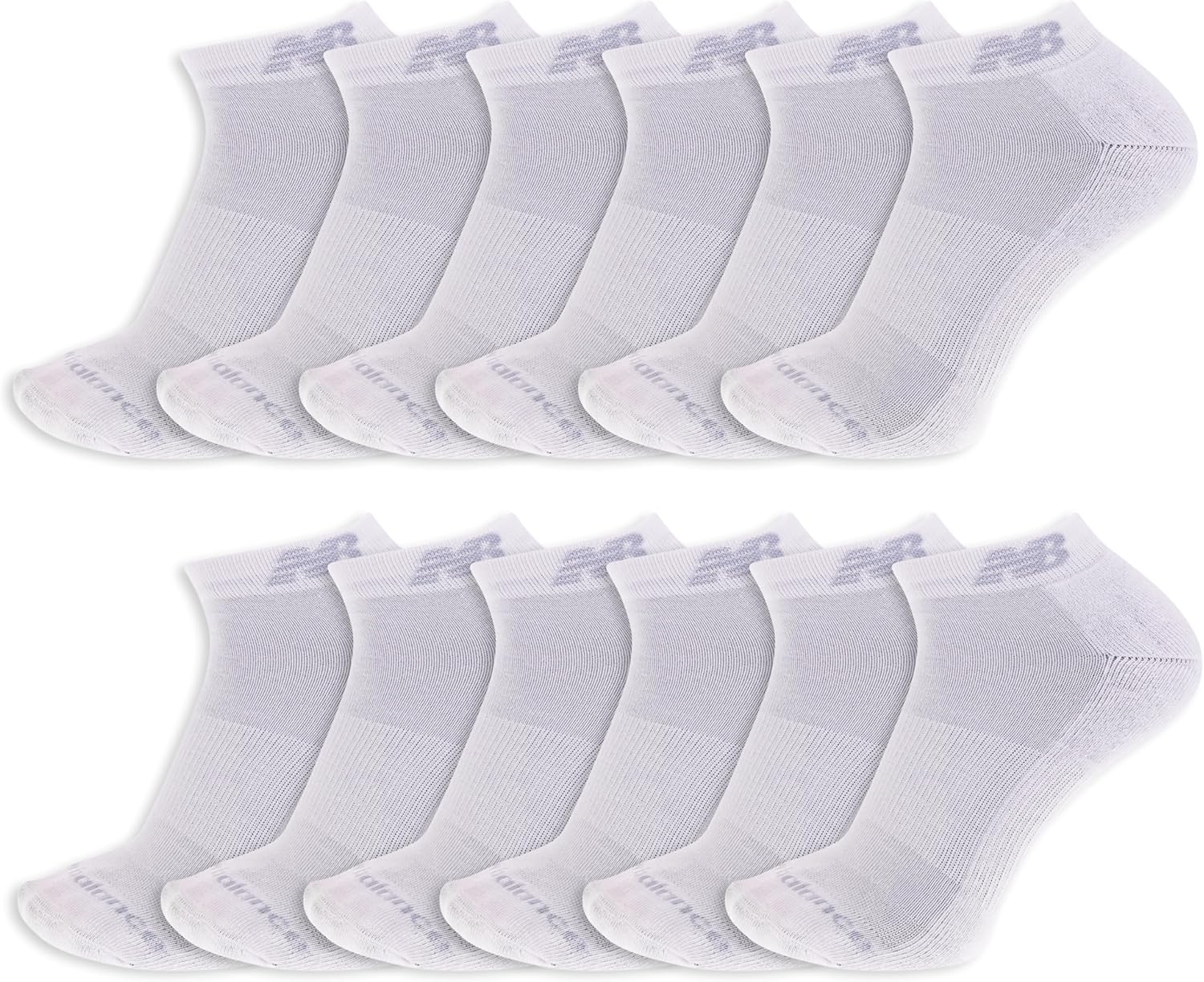 Носки New Balance унисекс для взрослых Performance Cushioned Low Cut - 6 и 12 пар - влагоотводящие, White (12 Pairs)
Носки New Balance унисекс для взрослых Performance Cushioned Low Cut - 6 и 12 пар - влагоотводящие, White (12 Pairs)