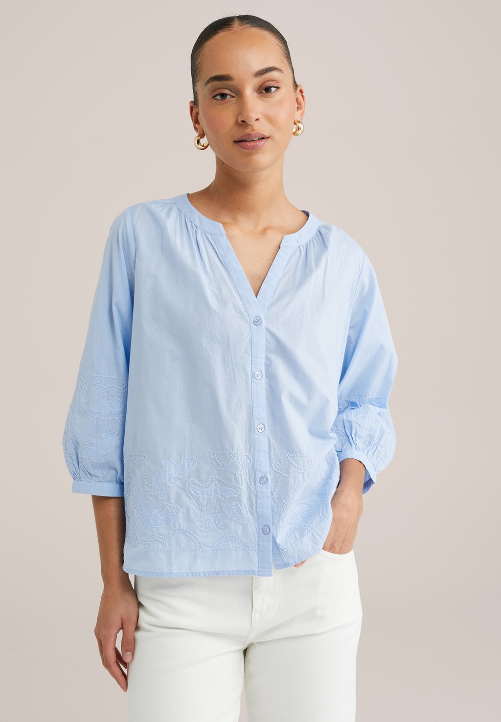 Блуза WE Fashion, светло-голубой
Блуза WE Fashion, светло-голубой