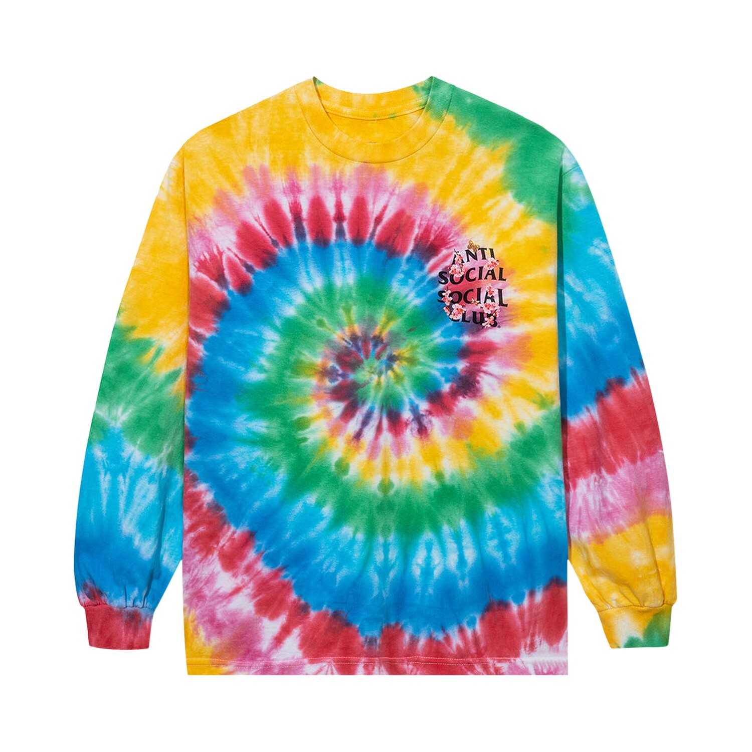Футболка Anti Social Social Club Kkoch Wifi Tie Dye с длинными рукавами, Радужный тай-дай 
Футболка Anti Social Social Club Kkoch Wifi Tie Dye с длинными рукавами, Радужный тай-дай