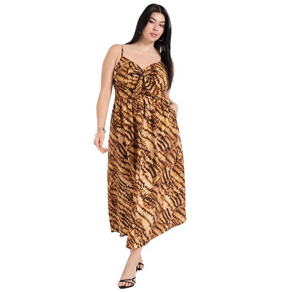 Женское платье миди с бантом, plus size June & Vie
Женское платье миди с бантом, plus size June & Vie