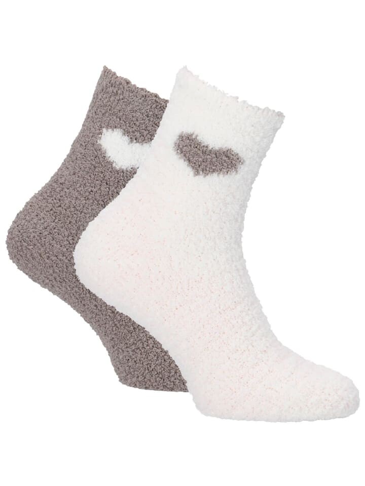Носки Tamaris Kuschelsocke, цвет weiss und taupe 
Носки Tamaris Kuschelsocke, цвет weiss und taupe