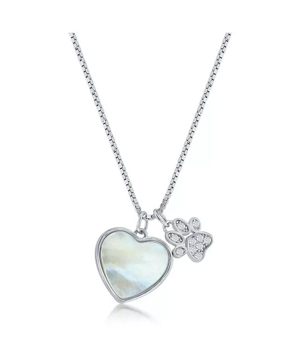 Ожерелье из стерлингового серебра с сердцем-шваброй и отпечатком лапы из фианита Caribbean Treasures, silver
Ожерелье из стерлингового серебра с сердцем-шваброй и отпечатком лапы из фианита Caribbean Treasures, silver