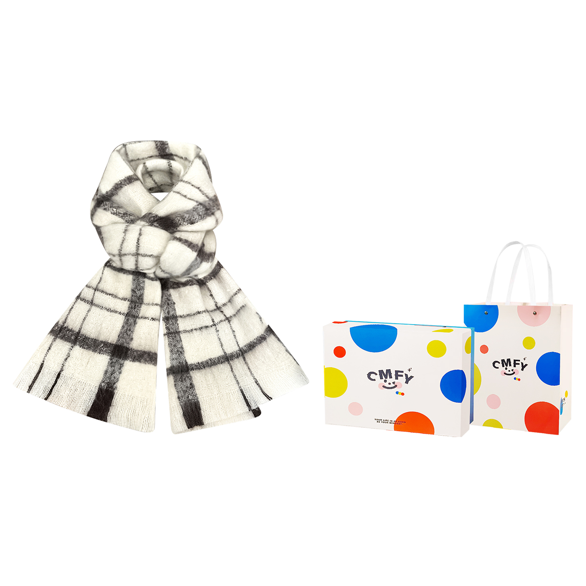 CMFY Вязаный шарф унисекс, White
CMFY Вязаный шарф унисекс, White